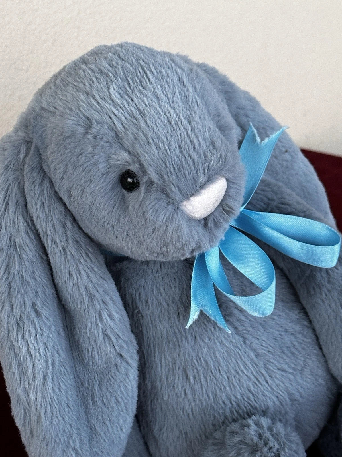 Jellycat Medium Bashful Dusky Blue Bunny BNWOT Retired Dust Blue Rabbit Plush