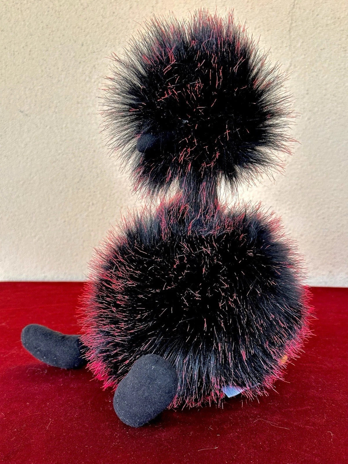 Jellycat Liquorice Pompom BNWOT Soft Toy 13in Rare Fluffy Ostrich Bird Plush