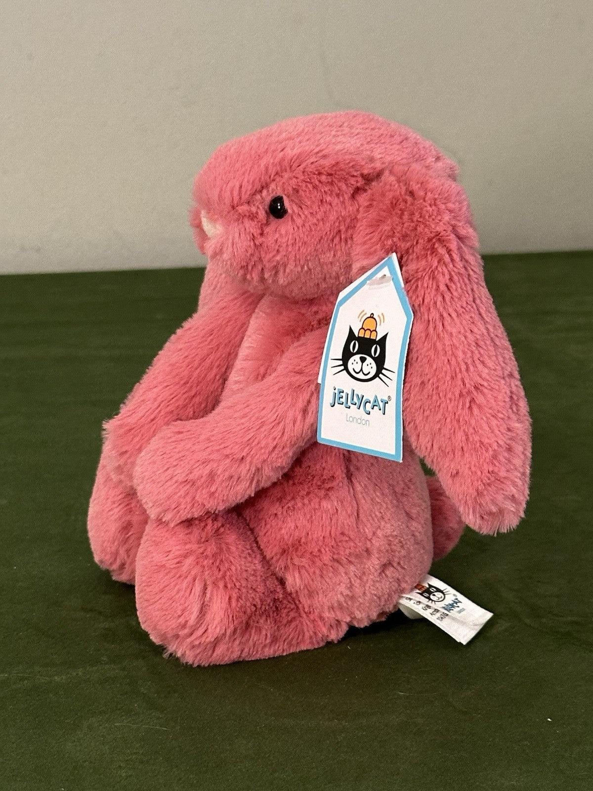 NUOVO coniglietto Jellycat Small Bashful Cerise nuovo con etichette rosa coniglio ciliegia raro ritirato 12"-