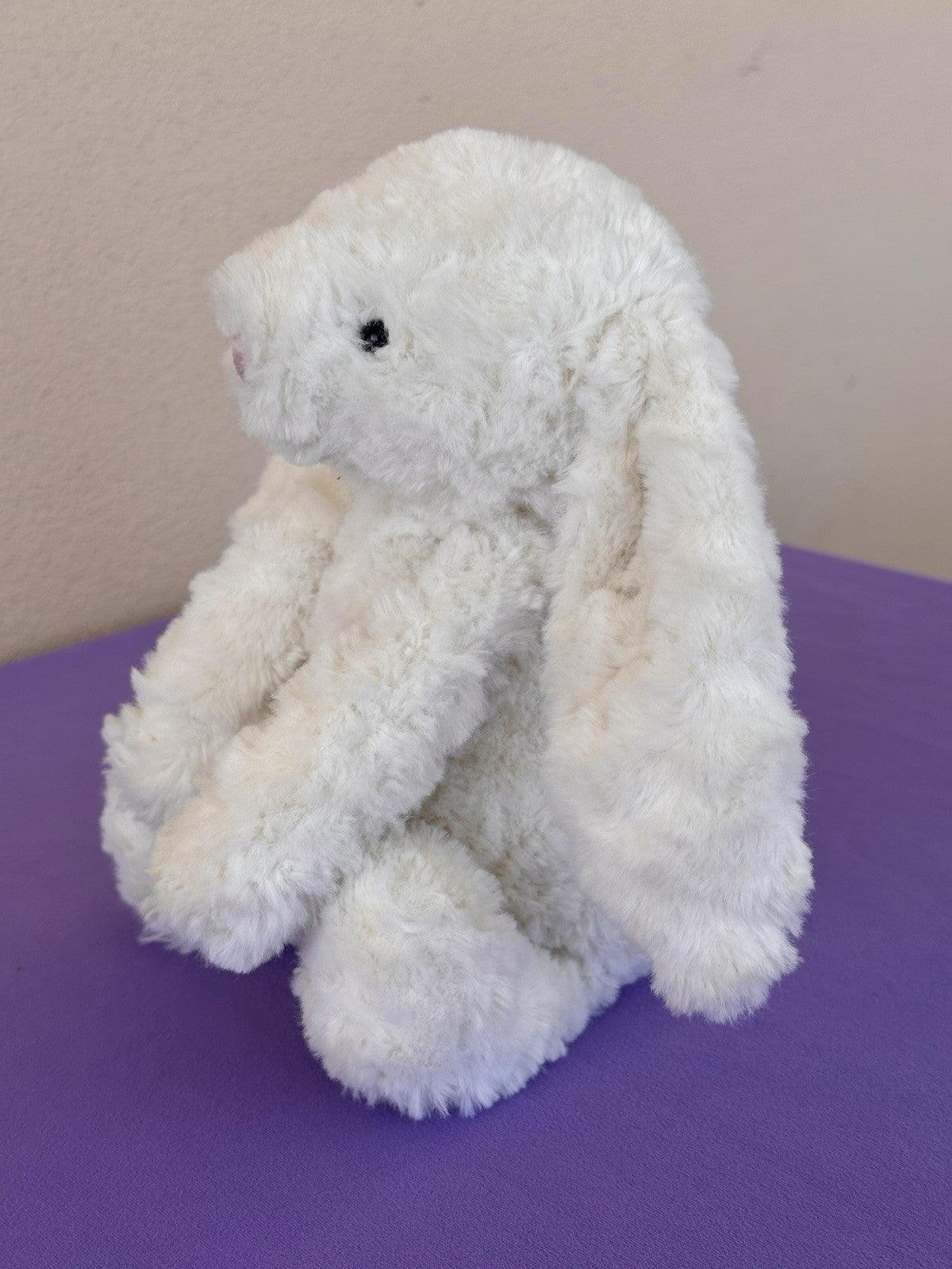 Jellycat SE Bashful Maisie Bunny BAS3MA Cream White Wavy Soft Rabbit HTF Retired