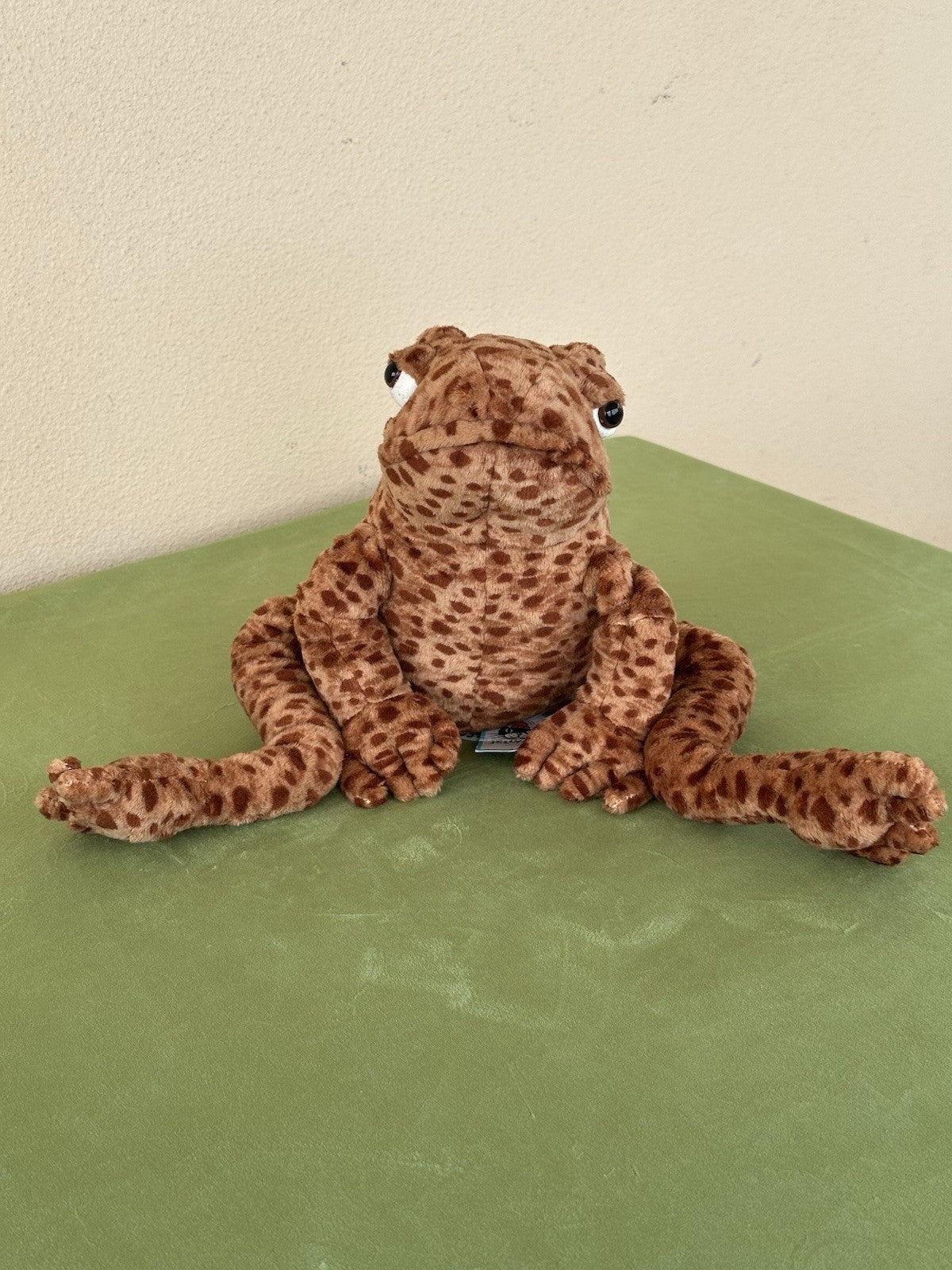 NUOVO Jellycat Toby Toad nuovo con etichette marrone medio morbido giocattolo berretto 12" ritirato raro peluche-