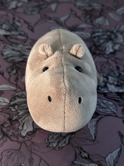 Jellycat Small Mellow Malw Ippopotamo Grigio Velluto Giocattolo Morbido Ritirato VHTF-