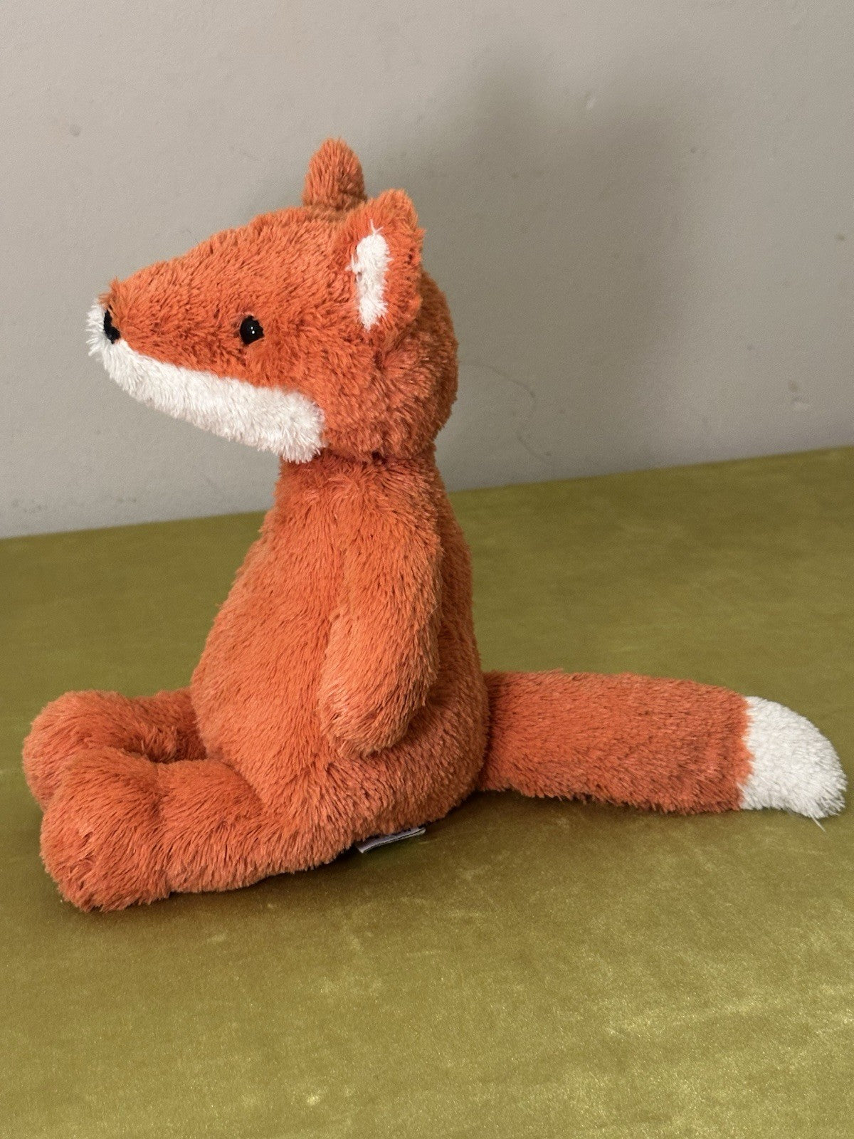 Peluche Jellycat Cushy Fox Vivid Orange Fox giocattolo morbido raro ritirato medio 12"-