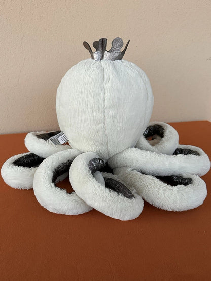 Jellycat Large Cosmo Octopus Silver Crown White Squid Sea Creature Rare Retired