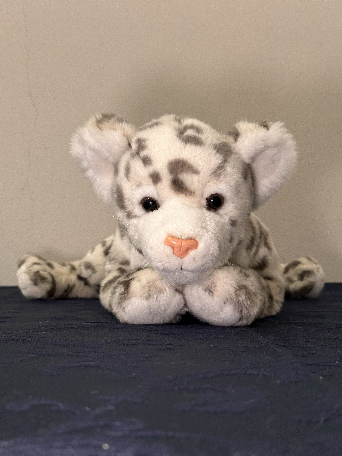 Peluche WWF Anna Club grande leopardo delle nevi raro ritirato HTF giocattolo morbido da collezione-
