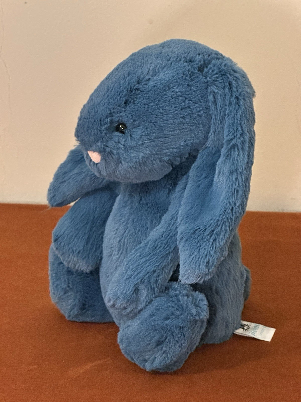 Peluche Jellycat Medium Bashful Mineral Bunny Blu Benzina Raro Coniglio Giocattolo Morbido-