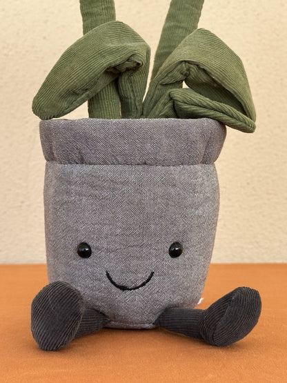 Jellycat Amuseable Orchid BNWOT Plant in Pot of Purple Flowers Soft Toy Retired