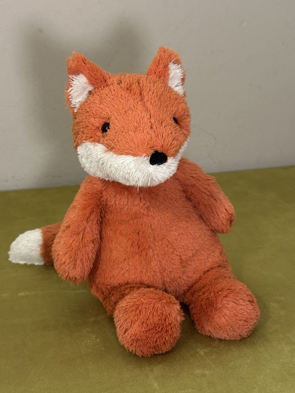 Peluche Jellycat Cushy Fox Vivid Orange Fox giocattolo morbido raro ritirato medio 12"-