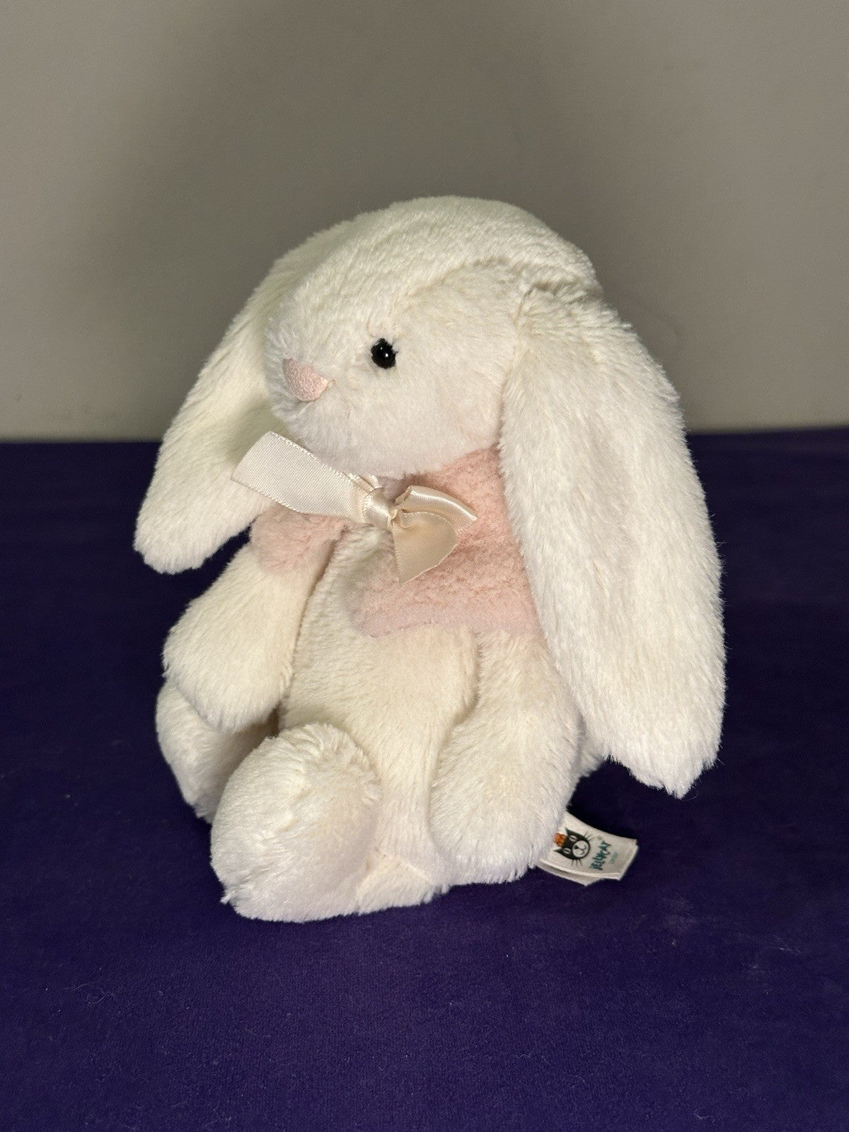 Peluche coniglio invernale Jellycat Bashful crema coniglietto neve pensionato raro bianco e rosa-