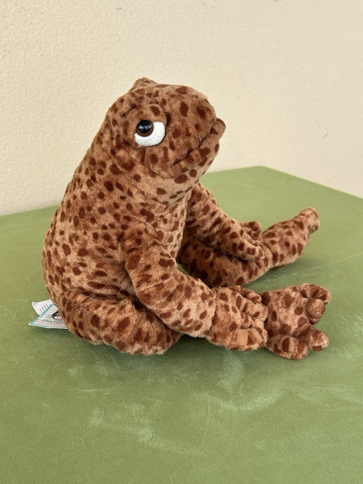 NUOVO Jellycat Toby Toad nuovo con etichette marrone medio morbido giocattolo berretto 12" ritirato raro peluche-