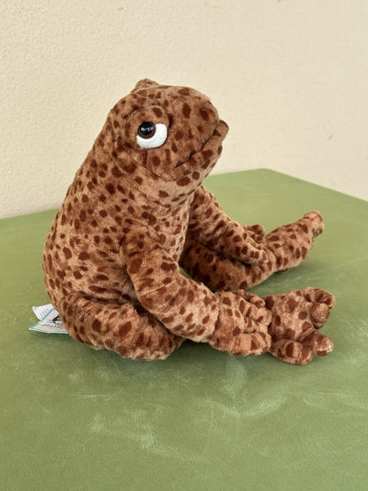 NUOVO Jellycat Toby Toad nuovo con etichette marrone medio morbido giocattolo berretto 12" ritirato raro peluche-