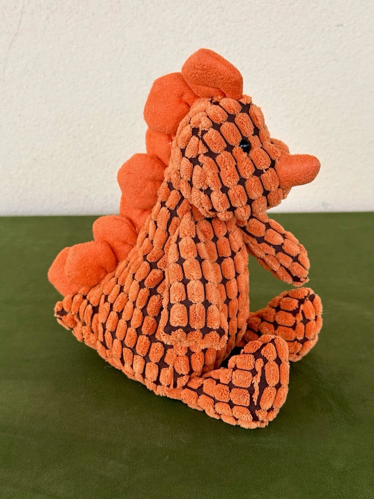Jellycat Boppy Dino BNWOT Orange Prehistoric Dinosaur Cordy Roy cm.27 Soft Toy