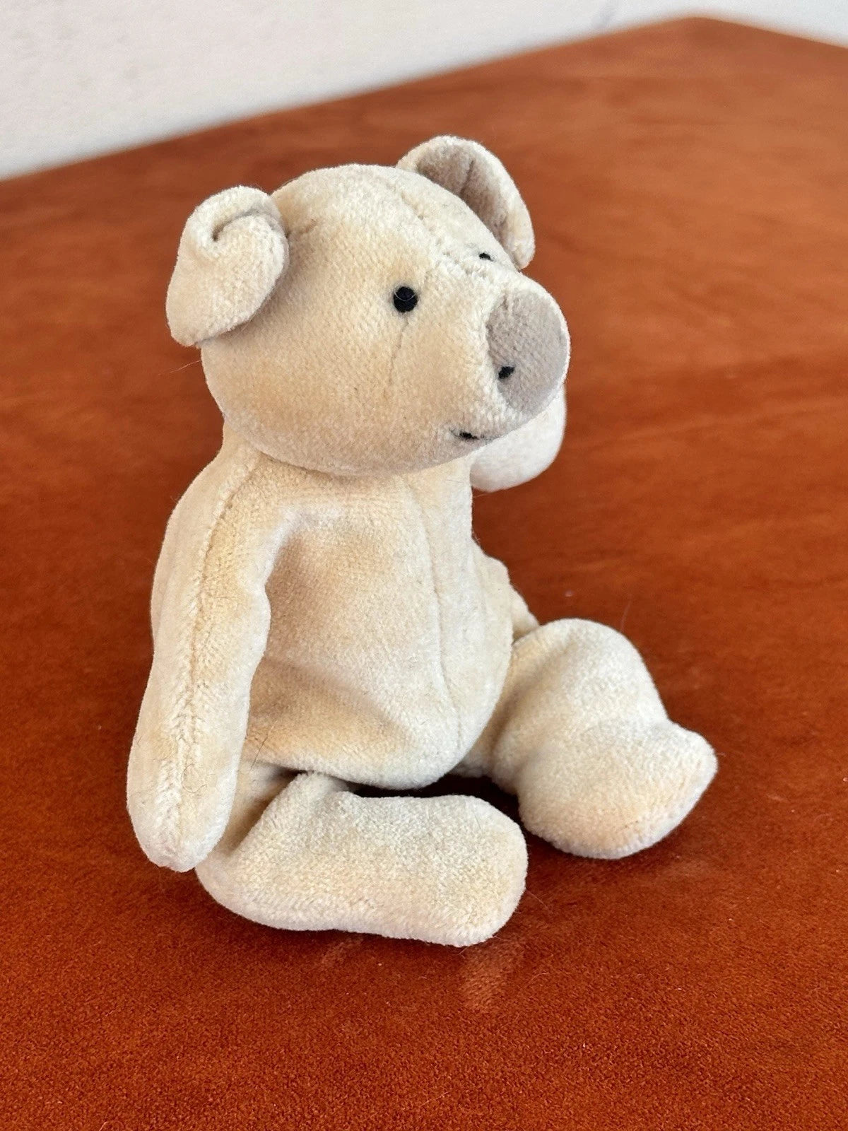 Jellycat Squidgikins Maiale Beige Rosa Mini Maiale 14 cm 1999 Vintage