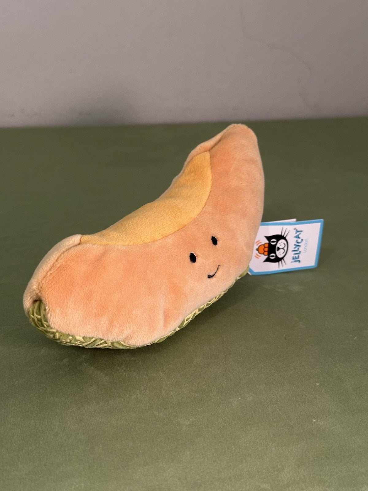 NUOVO Jellycat Fabulous Melon NUOVO CON ETICHETTE ~ arancione verde Kawaii peluche giocattolo morbido ~ FABF6MEL-