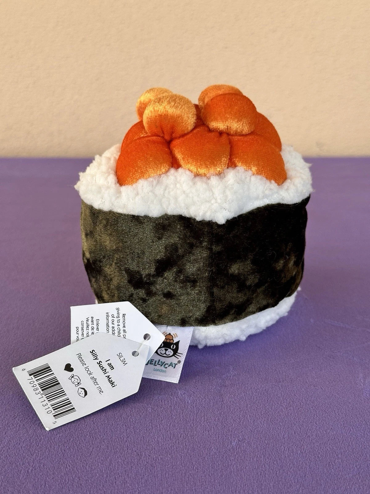 New Jellycat Silly Sushi Maki BNWT Rare Retired Food Fish Soft Toy Plush HTF
