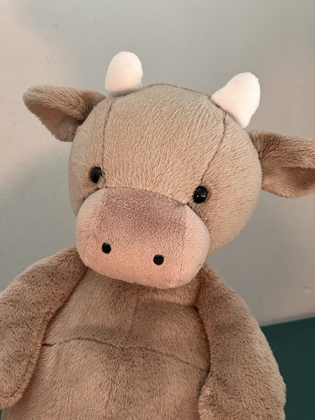 Peluche Jellycat Medium Mellymoo Cow Little Jellycat vitello marrone ritirato raro 16"-