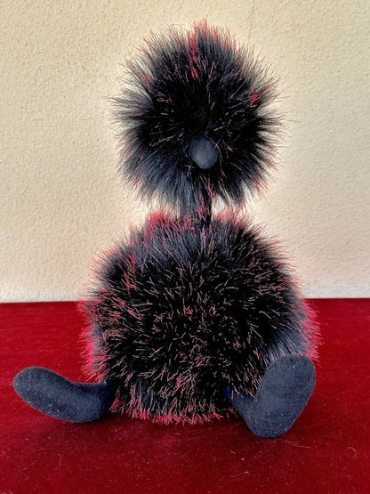 Jellycat Liquorice Pompom BNWOT Soft Toy 13in Rare Fluffy Ostrich Bird Plush
