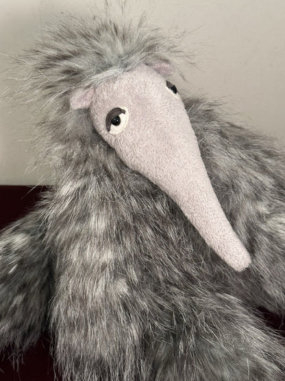 Jellycat Arnie Aardvark Anteater cappotto lungo grigio tabby peluche ritirato giocattolo morbido-