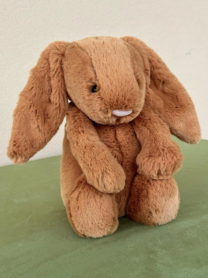 New Jellycat Medium Bashful Golden Bunny BNWT Retired Warm Brown Rabbit Plush