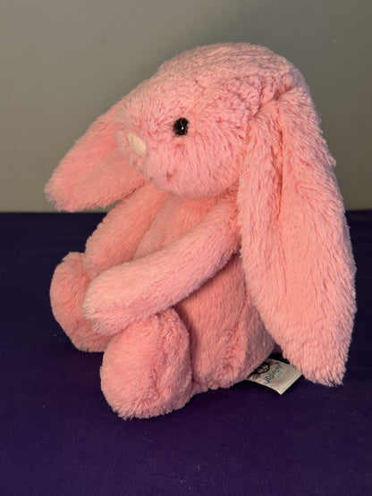 Jellycat Medium Bashful Sorbetto Coniglietto Candy Coniglio Rosa 12” Ritirato Raro Giocattolo Morbido-