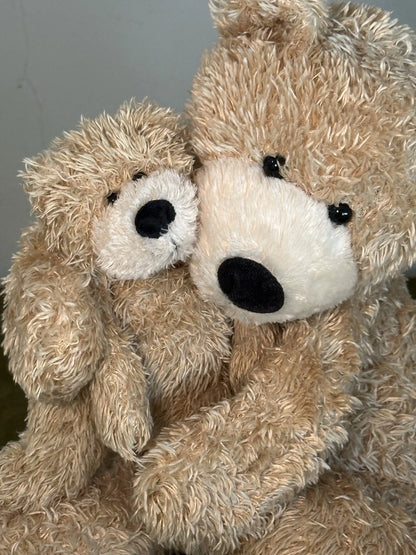 Jellycat Bunglie Honey Bears Pair Beige Teddy Bear Retired Rare Medium & Tot