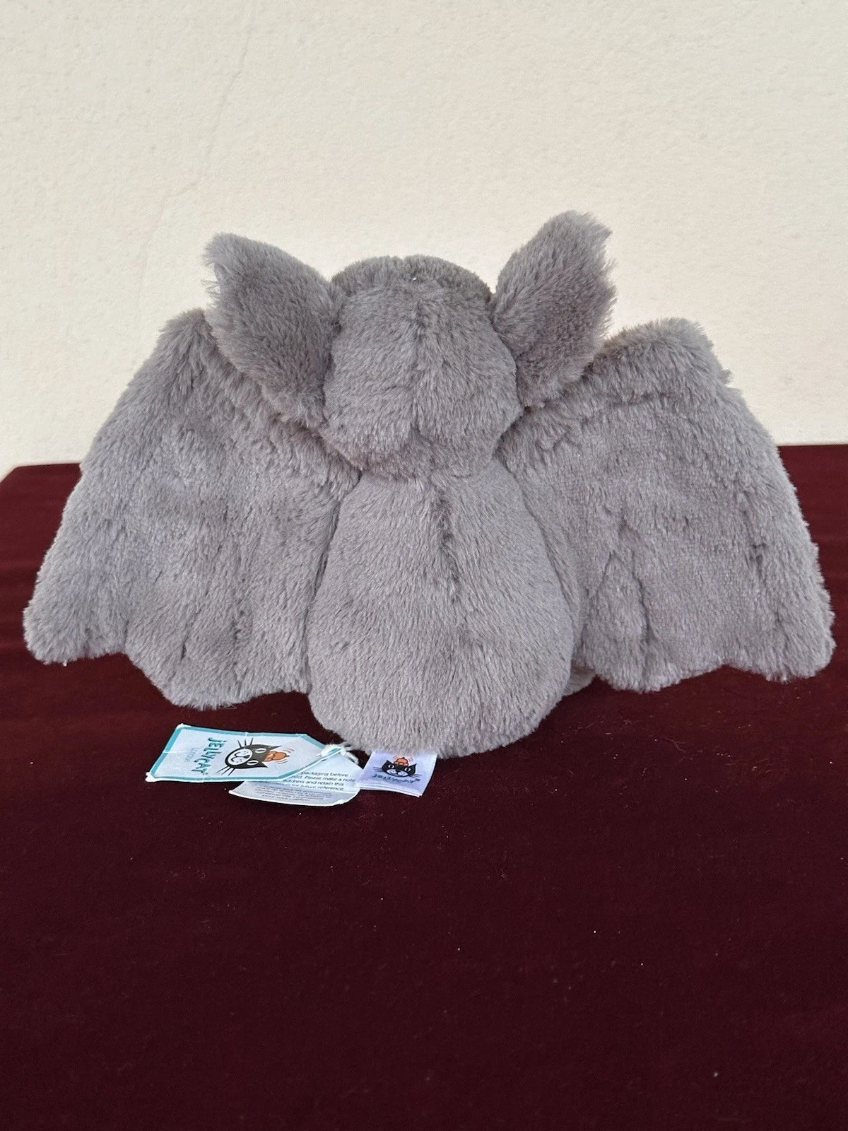 New Jellycat Small Bashful Bat BNWT Retired Rare Halloween Grey Bat Plush cm.20