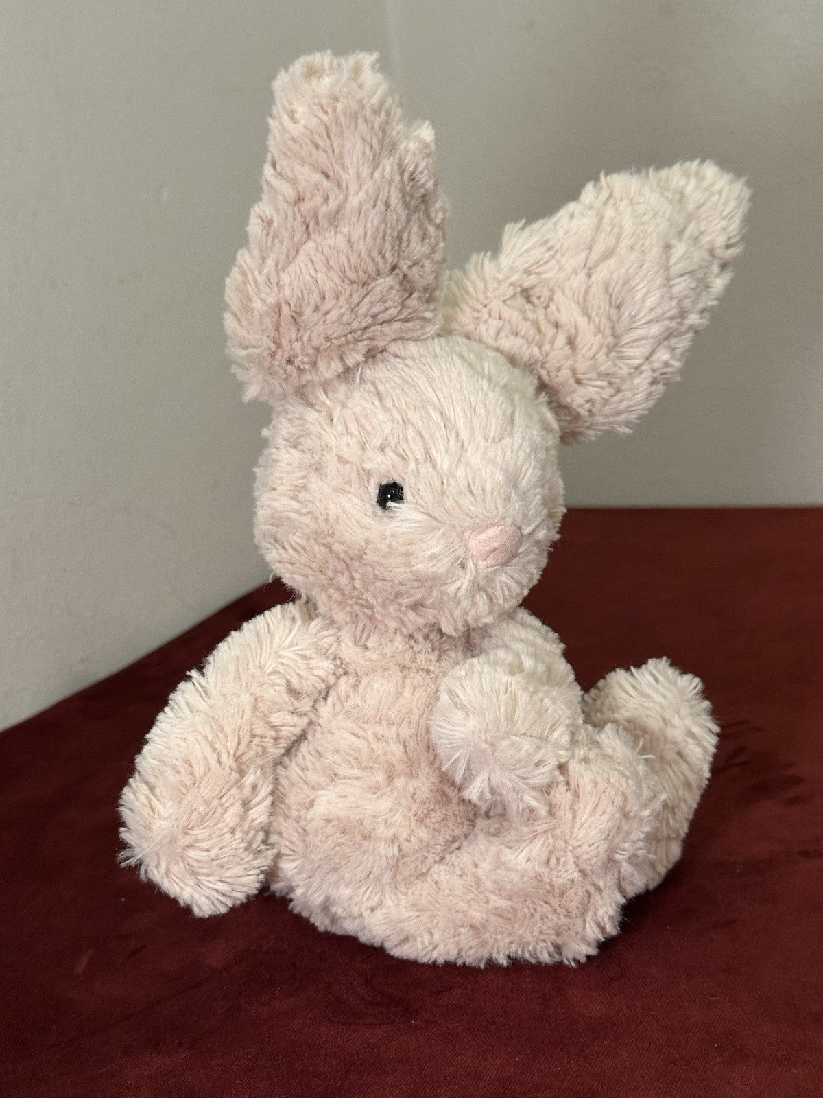 Jellycat Squiggles Coniglietto Beige Crema Coniglio Giocattolo Morbido Raro Peluche Ritirato-
