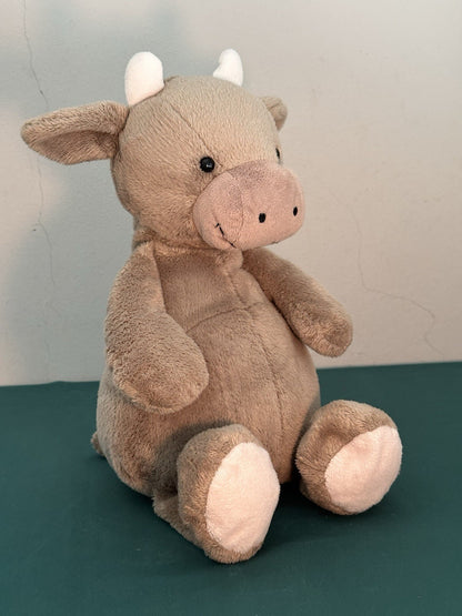 Peluche Jellycat Medium Mellymoo Cow Little Jellycat vitello marrone ritirato raro 16"-