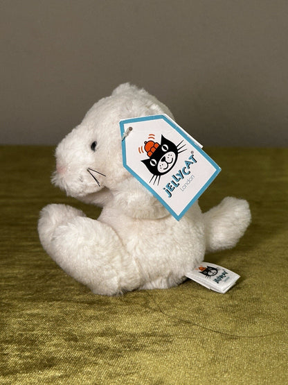 NUOVO Jellycat Baby Poppet Kitten nuovo con etichette piccolo gattino giocattolo morbido raro gatto in pensione peluche-