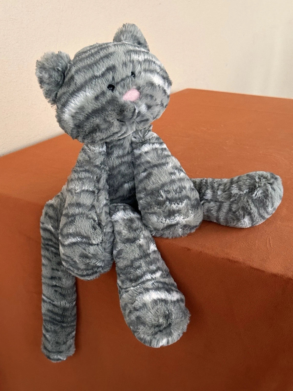 Peluche Jellycat Merryday grigio gatto tabby in pensione raro argento tabby gattino gattino