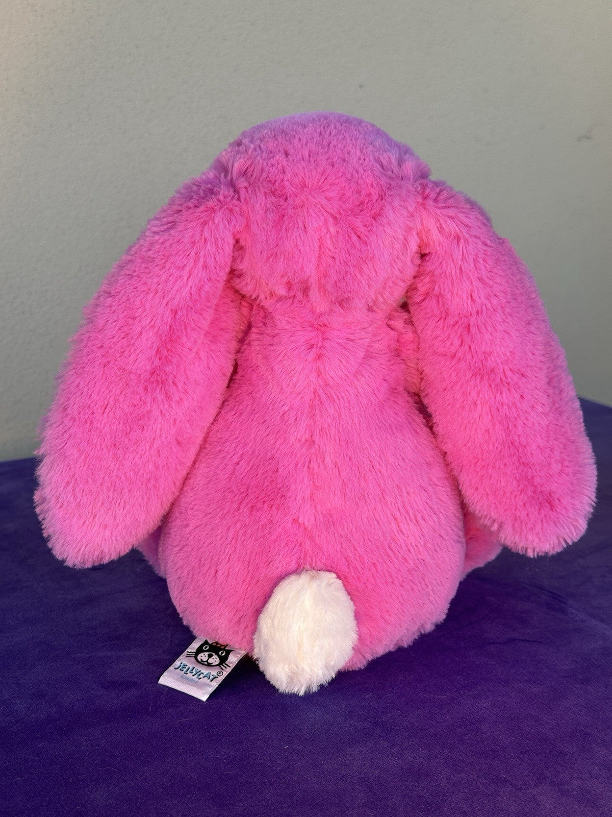 Peluche Jellycat Medium Bashful Hot Pink Bunny Neon Fucsia Coniglio Raro Ritirato 12"-