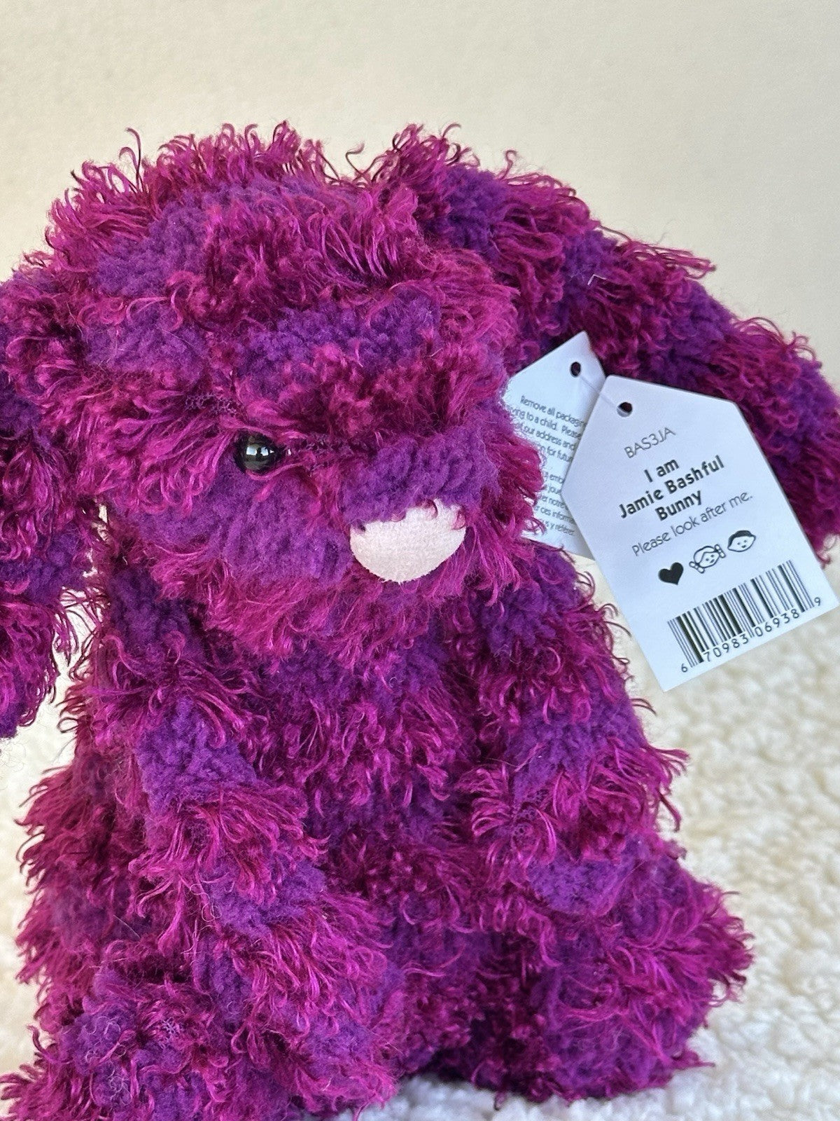 NEW Jellycat Special Edition Jamie Bashful Bunny NWT Purple Rare Soft Toy Plush