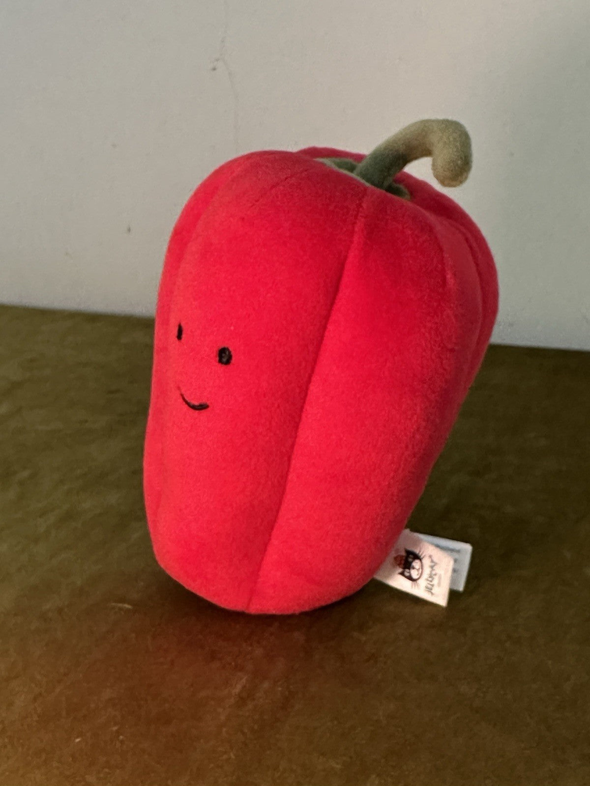 Peluche Jellycat Vivacious Red Pepper nuovo senza etichette pepe campana verdura morbido vegetale-