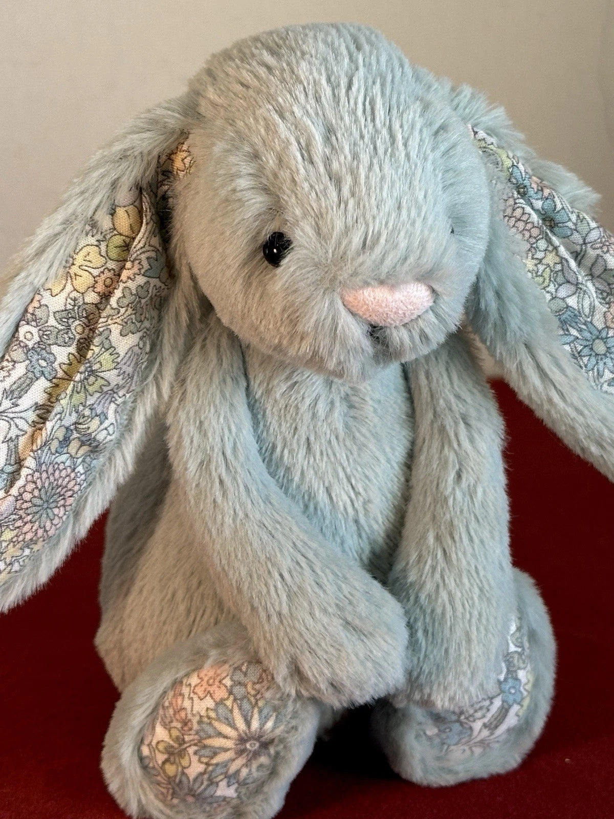 Jellycat Small Bashful Sage Blossom Bunny Light Green with Flower 8in Retired Rabbit