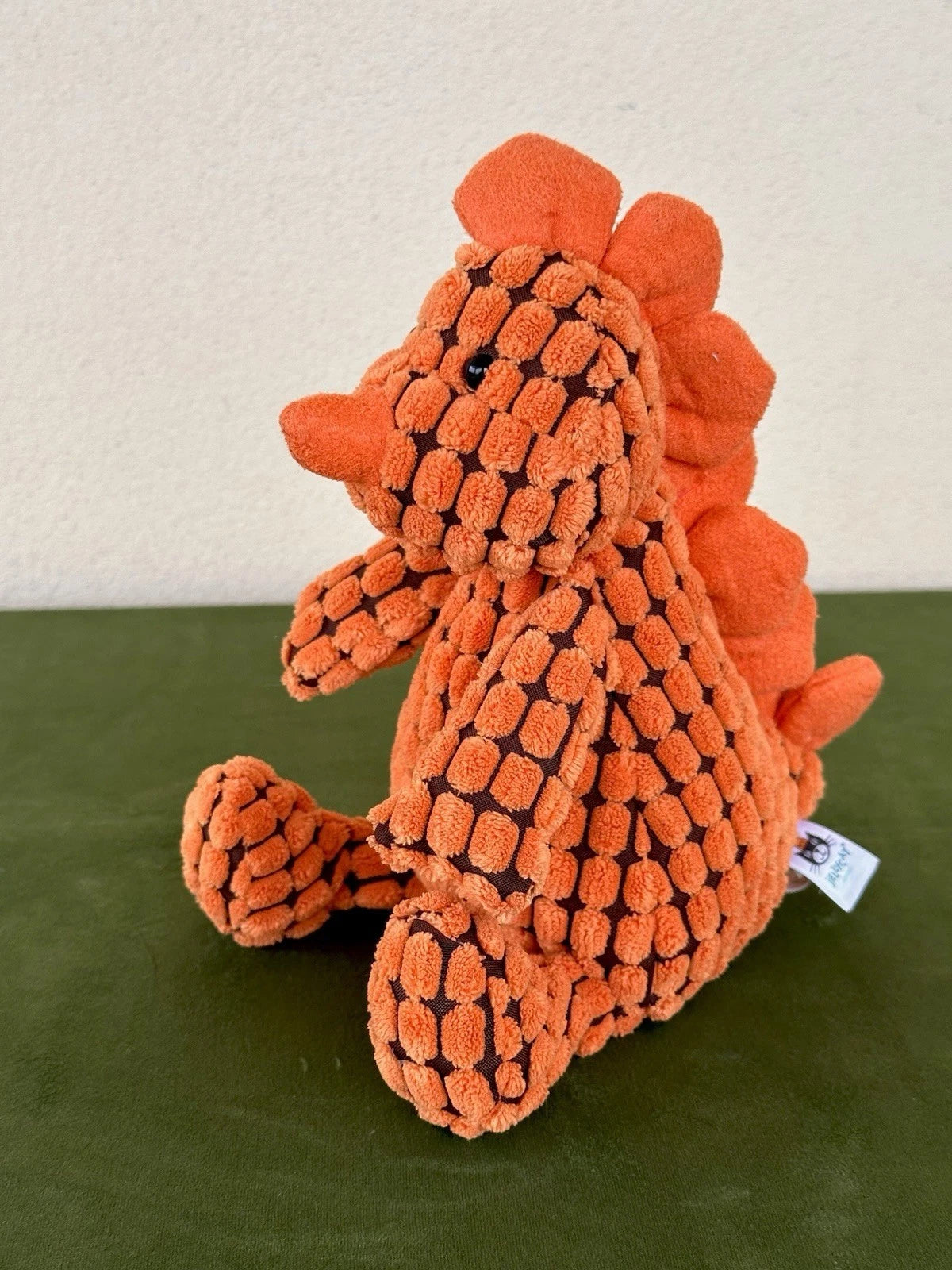 Jellycat Boppy Dino BNWOT Orange Prehistoric Dinosaur Cordy Roy cm.27 Soft Toy