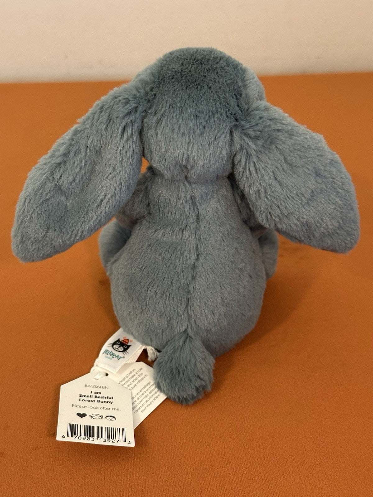 NUOVO Jellycat Small Bashful Forest Bunny nuovo con etichette verde ritirato raro coniglio peluche cm18-