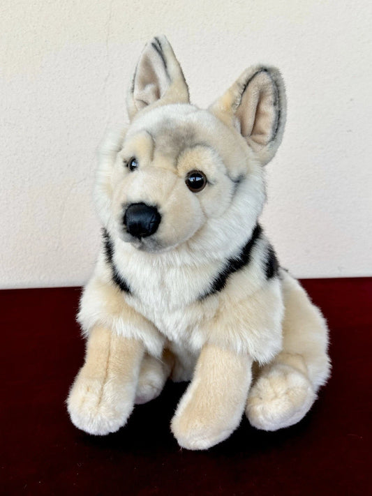Leosco Per Uni-Toys Seduto Pastore Tedesco Cucciolo Peluche Pensionato Cane Giocattolo Morbido