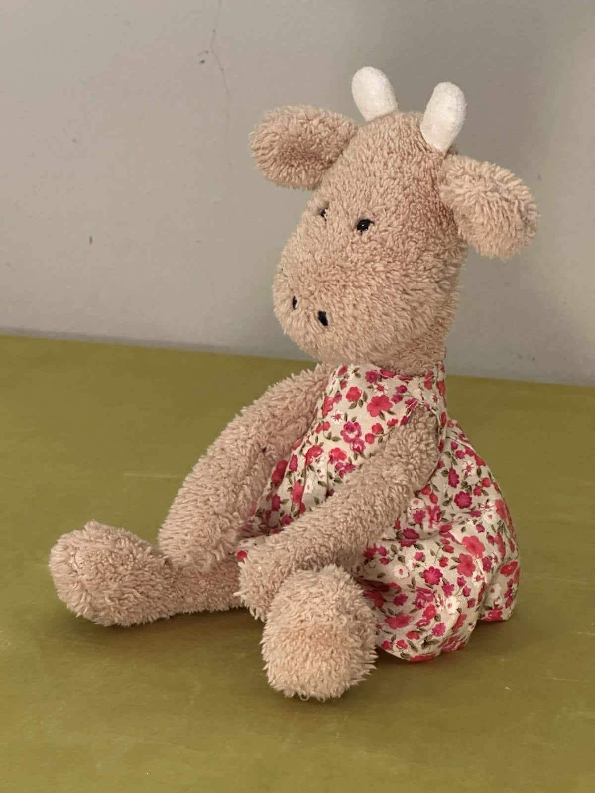 Peluche Jellycat Georgia giraffa amica floreale fiori rosa vestito raro ritirato-