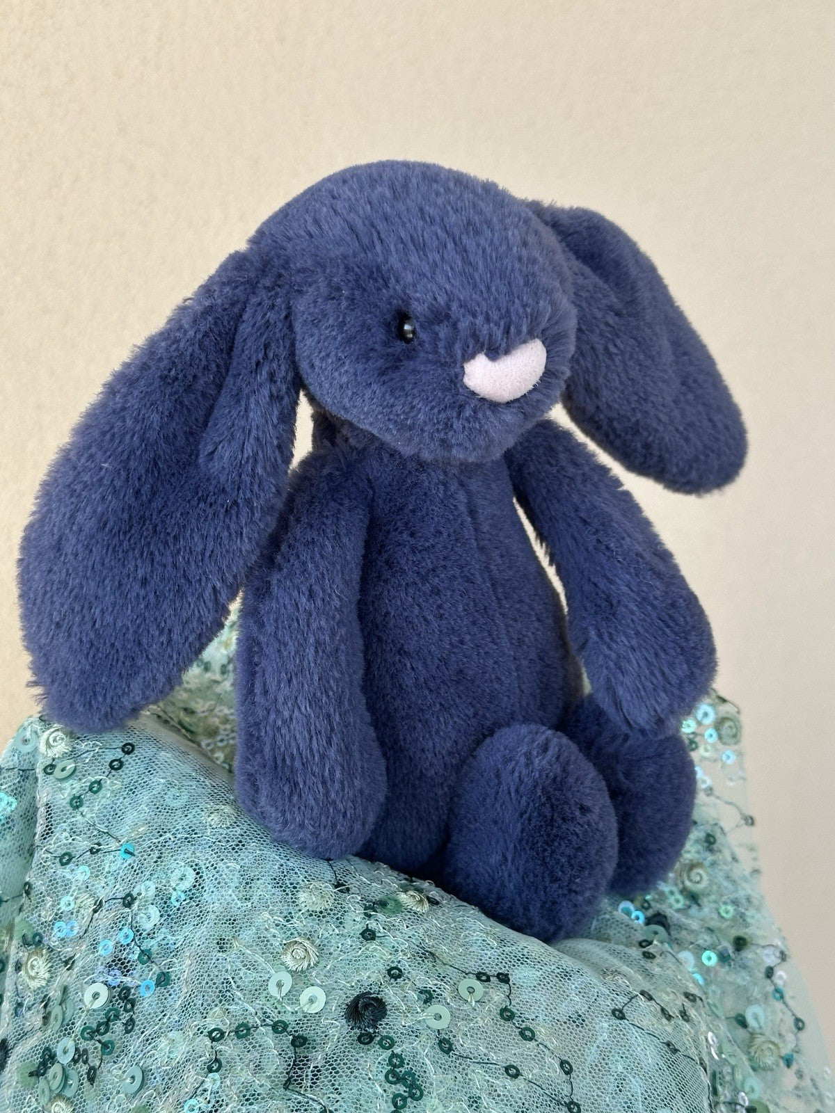 Jellycat Piccolo Timido Coniglietto Navy Blu Scuro Coniglio Morbido Peluche Coccoloso Giocattolo Ritirato-