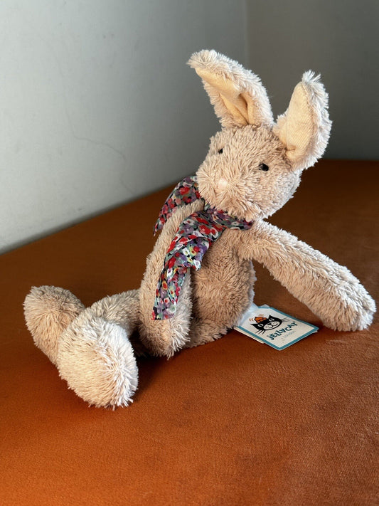 NUOVO Jellycat Chi Chi Bunny Nuovo con etichette con sciarpa giocattolo morbido piumone peluche bambino-