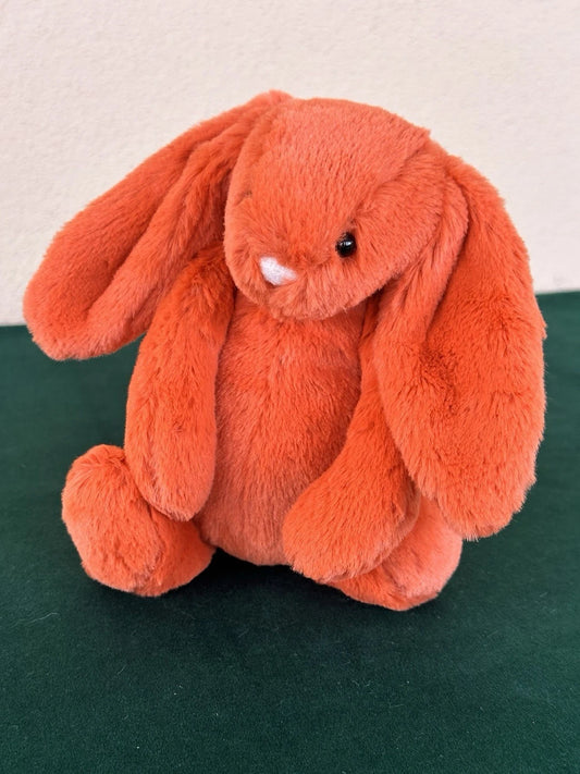 Jellycat Small Bashful Tangerine Bunny NWOT Retired Orange Rabbit Soft Plush Toy