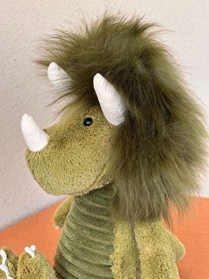 Peluche dinosauro verde preistorico Jellycat Snagglebaggle Dennis Dino raro ritirato