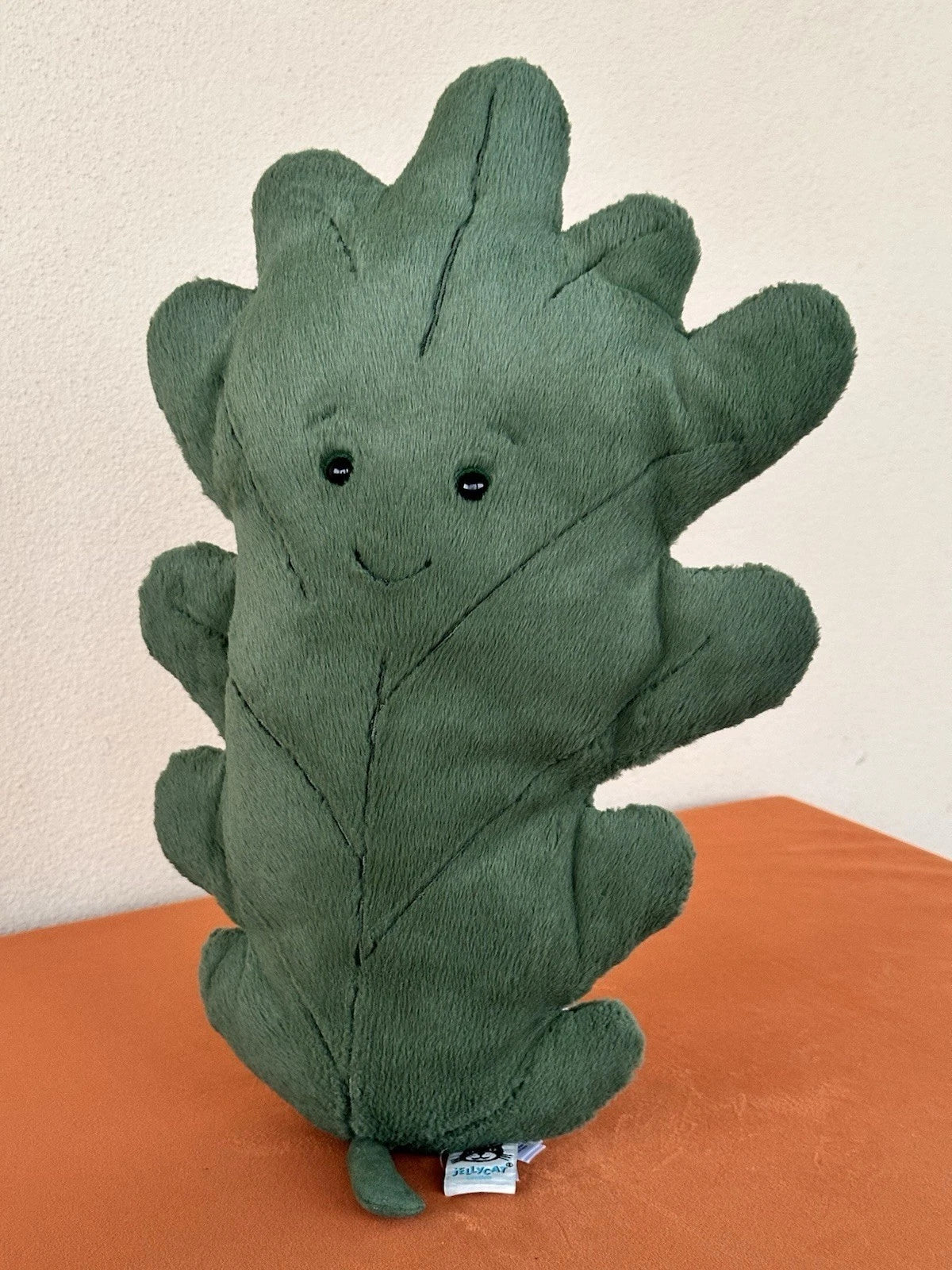 Jellycat Woodland Oak Leaf Large Green Leave Rare Retired Soft Toy Plush
