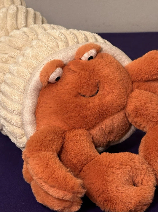 Peluche Jellycat Herman Eremita Granchio Giocattolo Morbido Ritirato Raro cm.30 Vita Marina