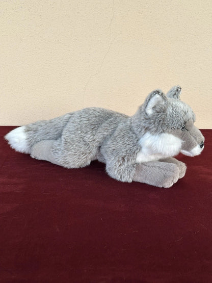Rarissimo peluche WWF Silver Fox sdraiata 26 cm 10” Artic Winter Fox ritirato