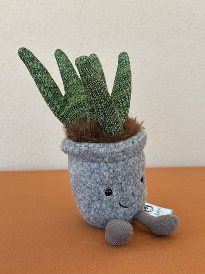 NEW Jellycat Amuseable Silly Succulent Aloe BNWT Plant in Pot Soft Toy Retired