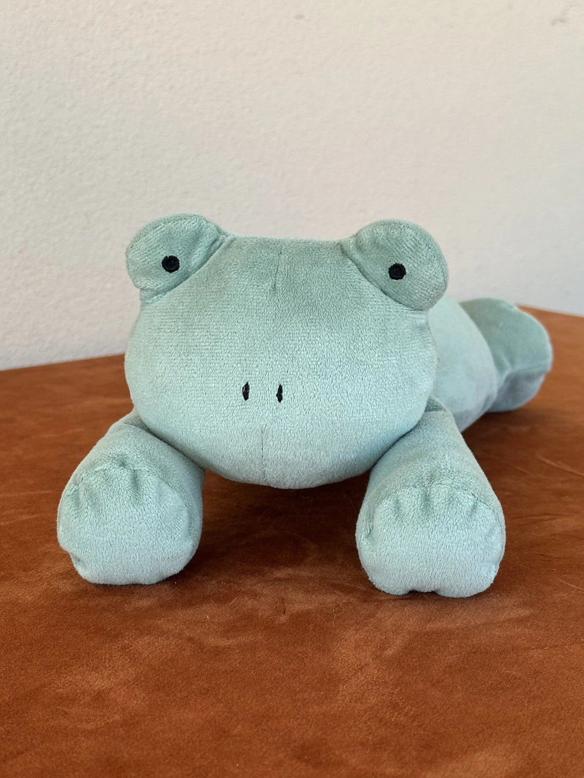 Jellycat Dozydou Frog nuovo senza etichette raro giocattolo morbido verde salvia vellutato ritirato