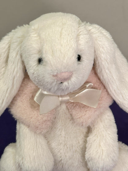 Peluche coniglio invernale Jellycat Bashful crema coniglietto neve pensionato raro bianco e rosa-