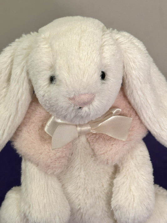 Peluche coniglio invernale Jellycat Bashful crema coniglietto neve pensionato raro bianco e rosa-