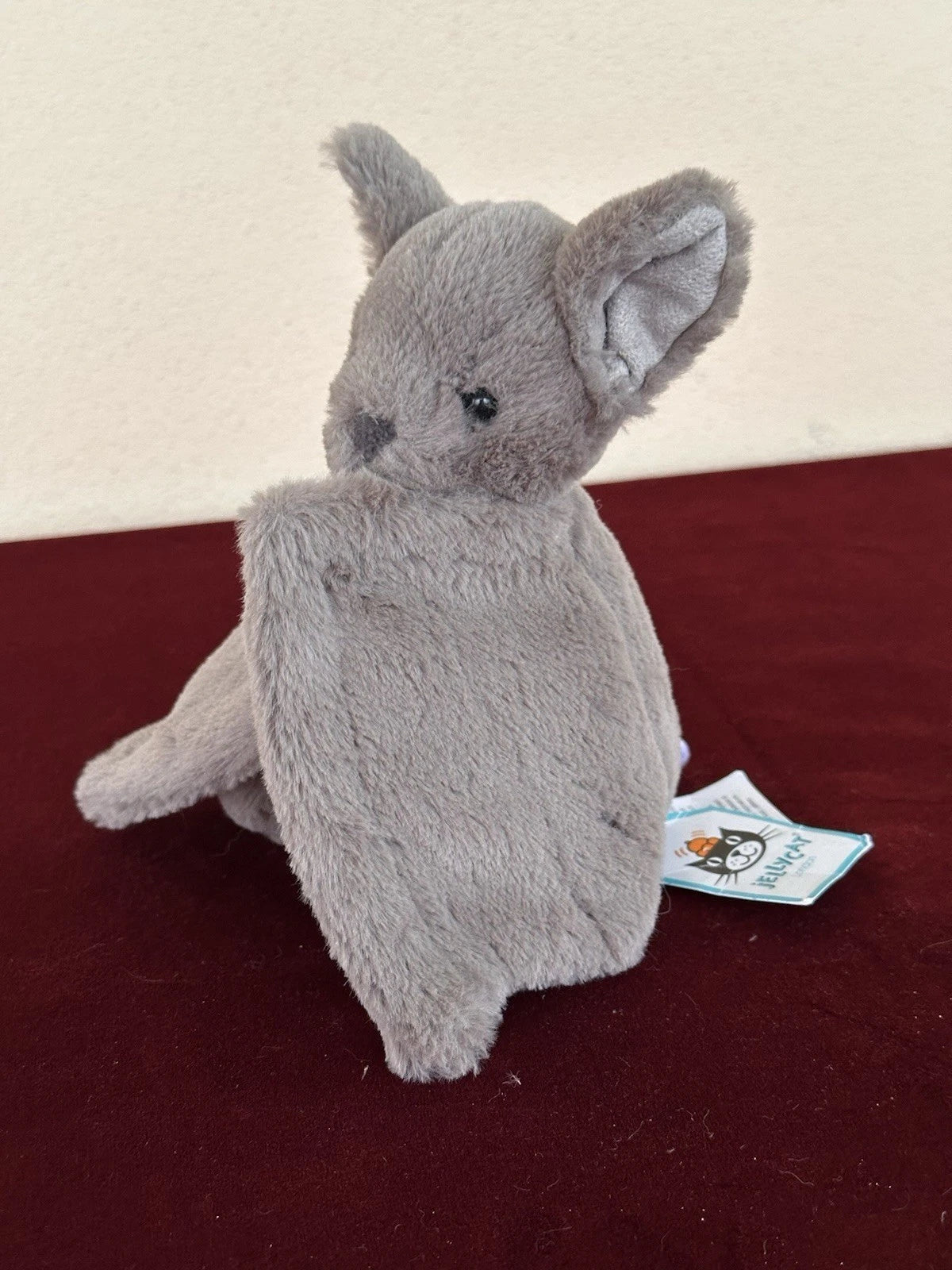 New Jellycat Small Bashful Bat BNWT Retired Rare Halloween Grey Bat Plush cm.20
